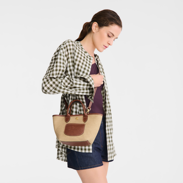 Longchamp Le Pliage XS -korilaukku, ruskea kangas