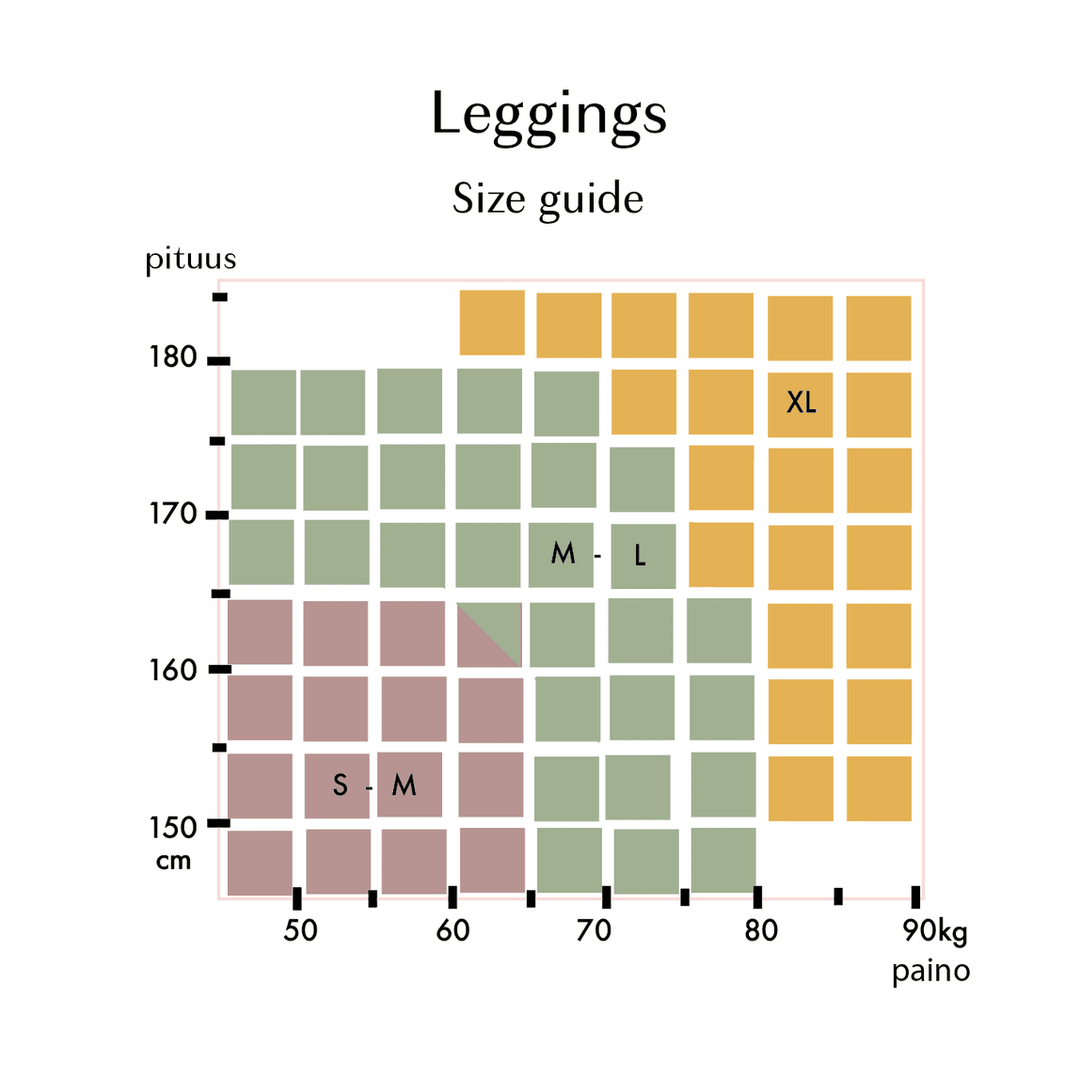 Legginsit Kolibri, Musta 70den