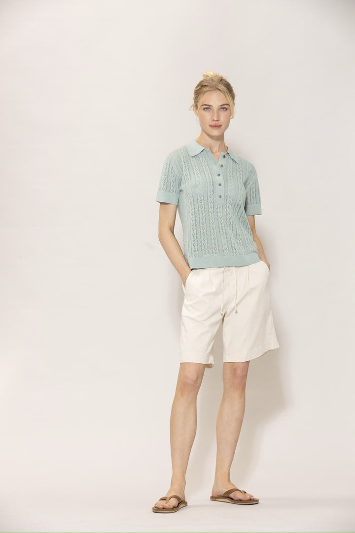 Lina Polo Knit - Aqua