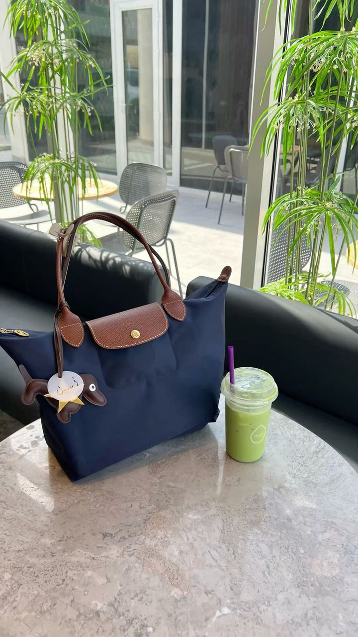Longchamp Le Pliage – suuri ostoslaukku, Teräksenharmaa