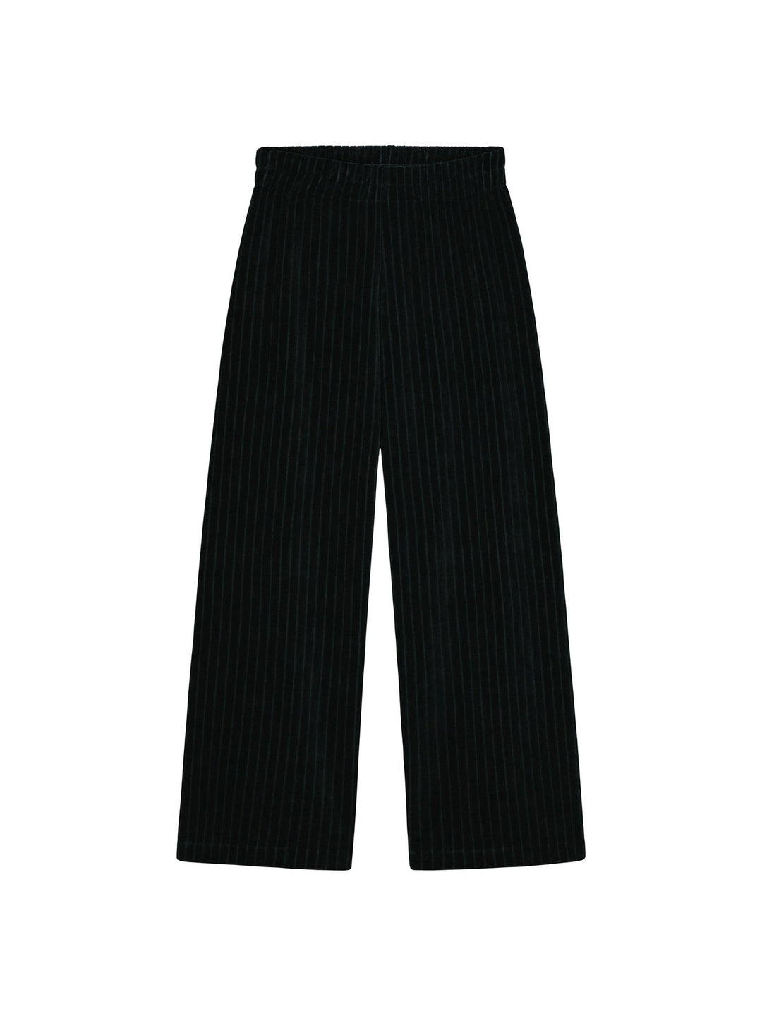 Velour Rib Housut, Musta
