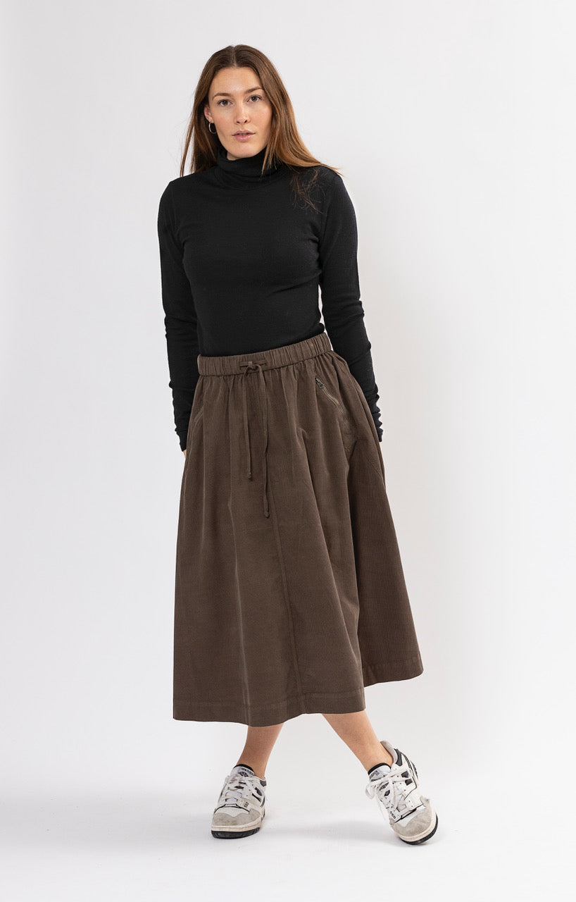 Regina thin turtleneck merino Knit - Black