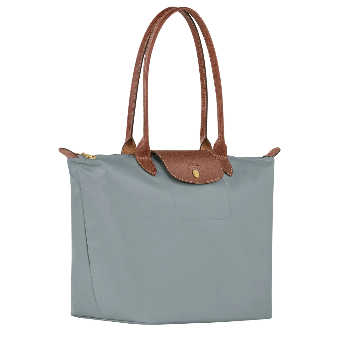 Longchamp Le Pliage – suuri ostoslaukku, Teräksenharmaa