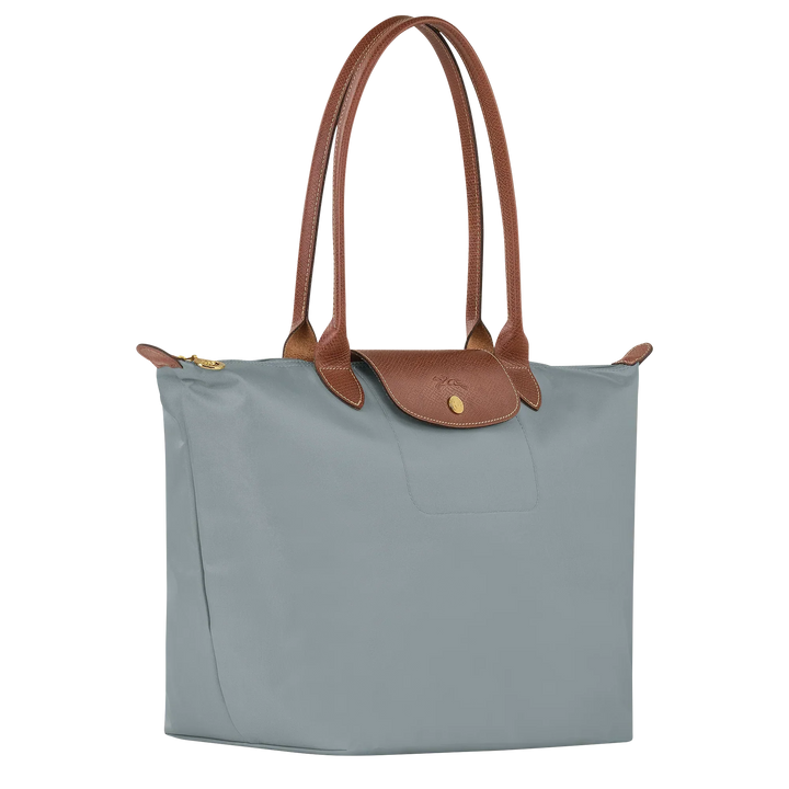 Longchamp Le Pliage – suuri ostoslaukku, Teräksenharmaa