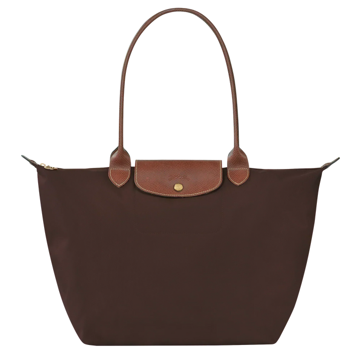 Longchamp Le Pliage – suuri ostoslaukku, Eebeninmusta