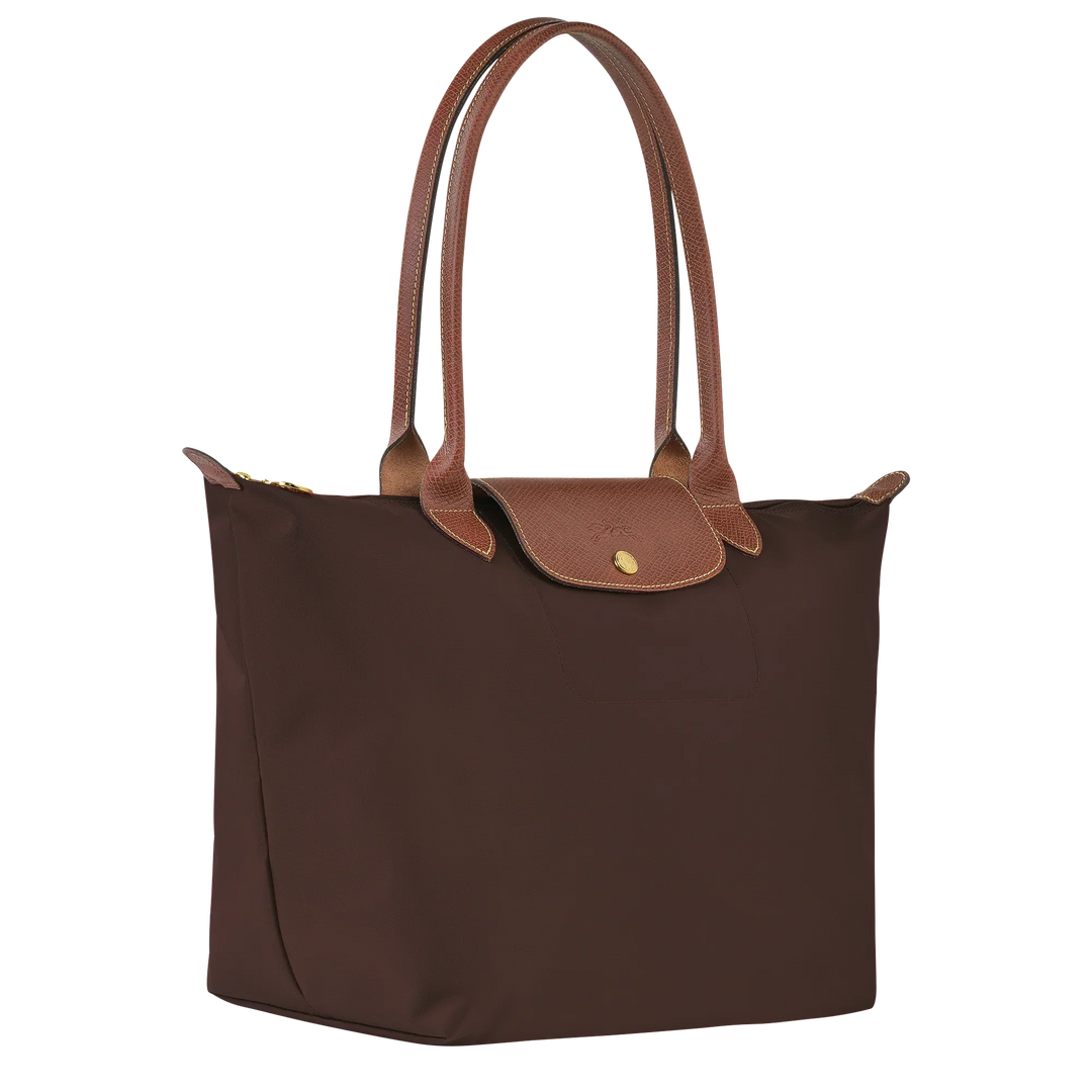 Longchamp Le Pliage – suuri ostoslaukku, Eebeninmusta
