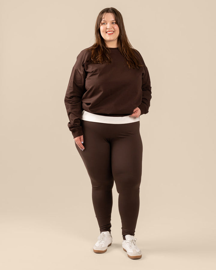 Leggingsit, tummanruskea
