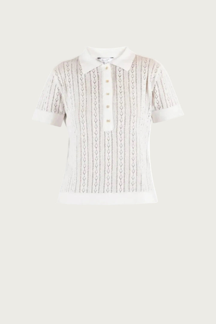 Lina Polo Knit - White