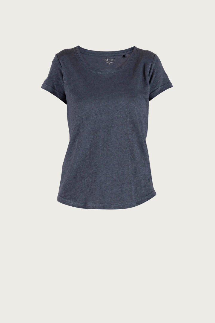 Lotta linen Tee - Dusty Navy
