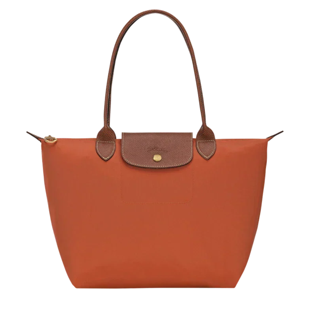 Longchamp Le Pliage – suuri ostoslaukku, Tiilenpunainen