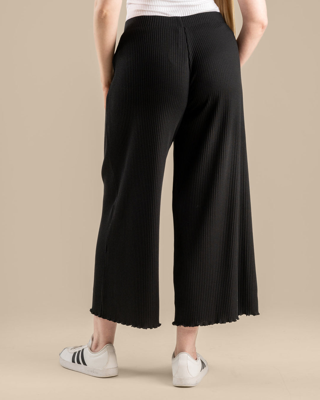 Ribbi Culottes Pitkä, Musta