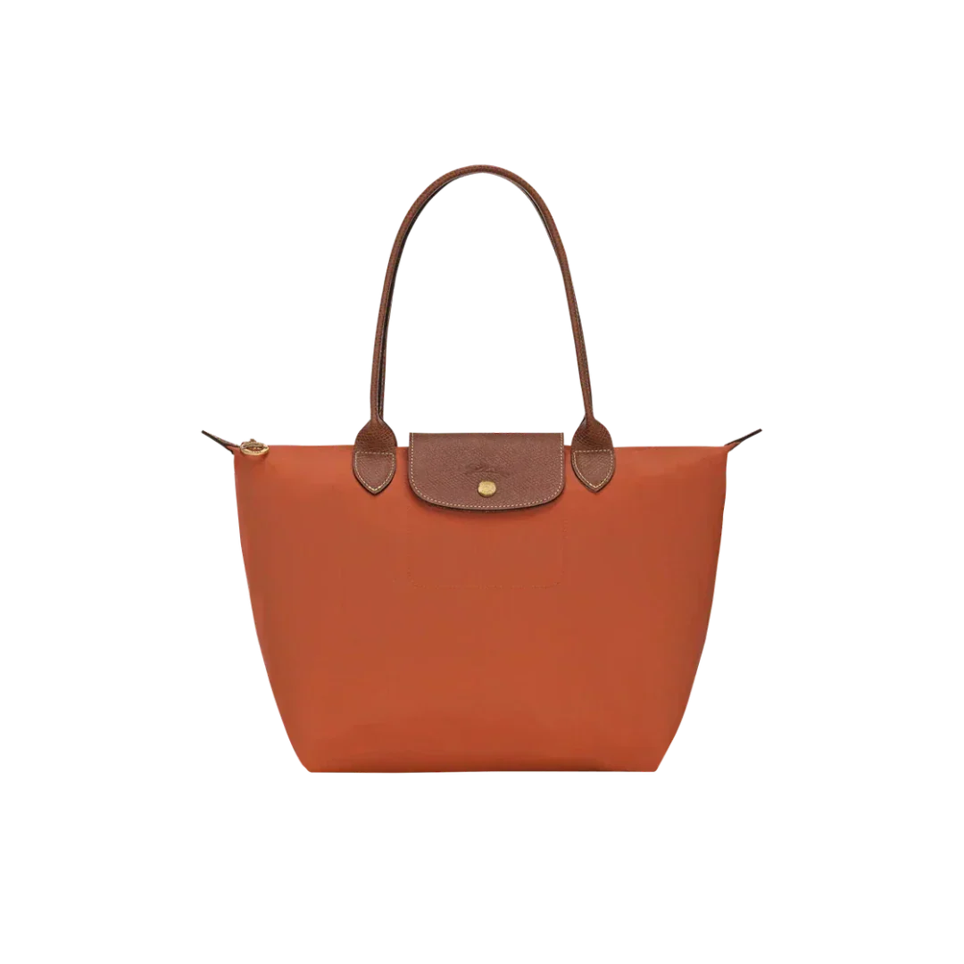 Longchamp Le Pliage – suuri ostoslaukku, Tiilenpunainen