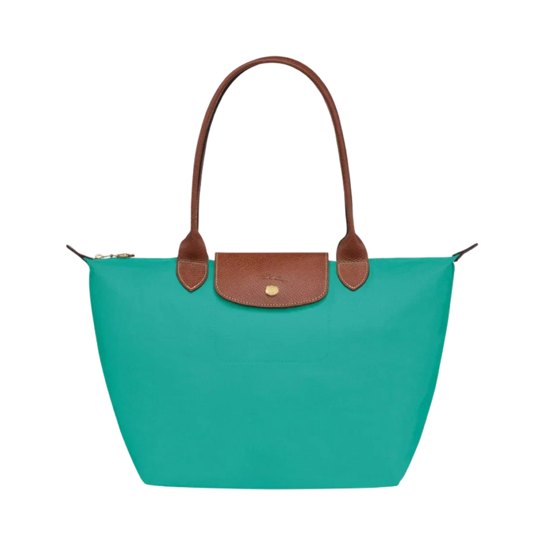 Longchamp Le Pliage – suuri ostoslaukku, Turkoosi