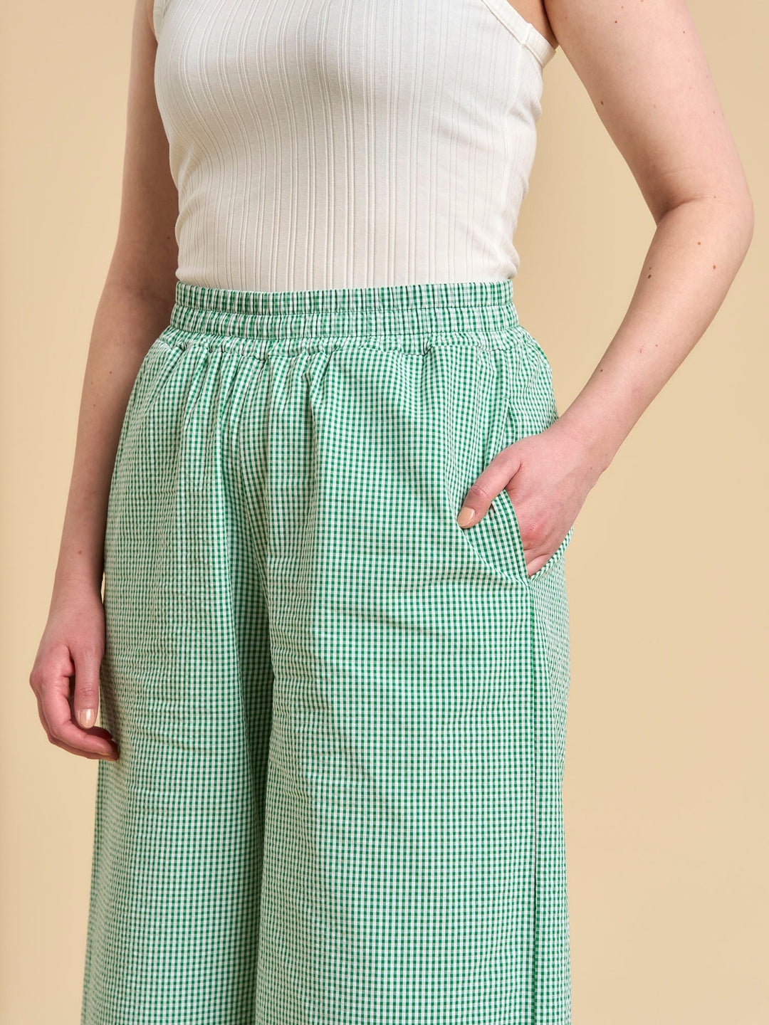 Guida Housut, Gingham Green
