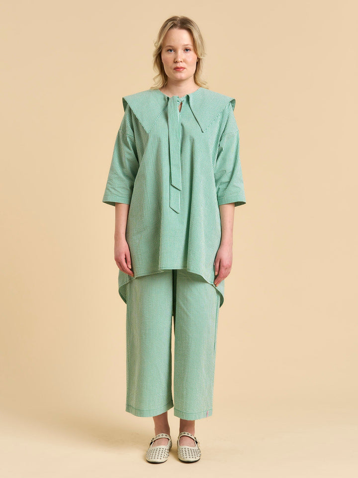 Guida Housut, Gingham Green