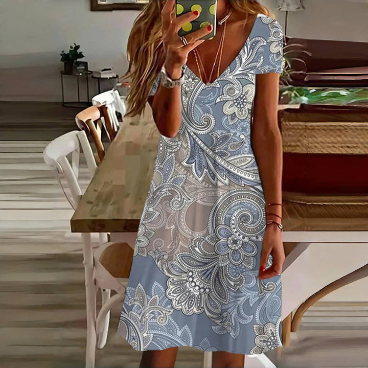 Vintage Abstrakti Printti Mekko