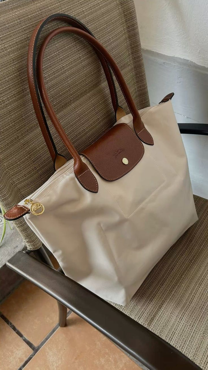 Longchamp Le Pliage – suuri ostoslaukku, Teräksenharmaa