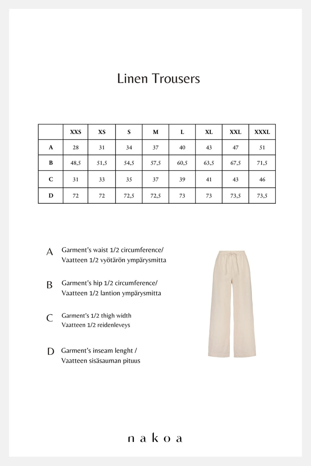 Linen Trousers, Black