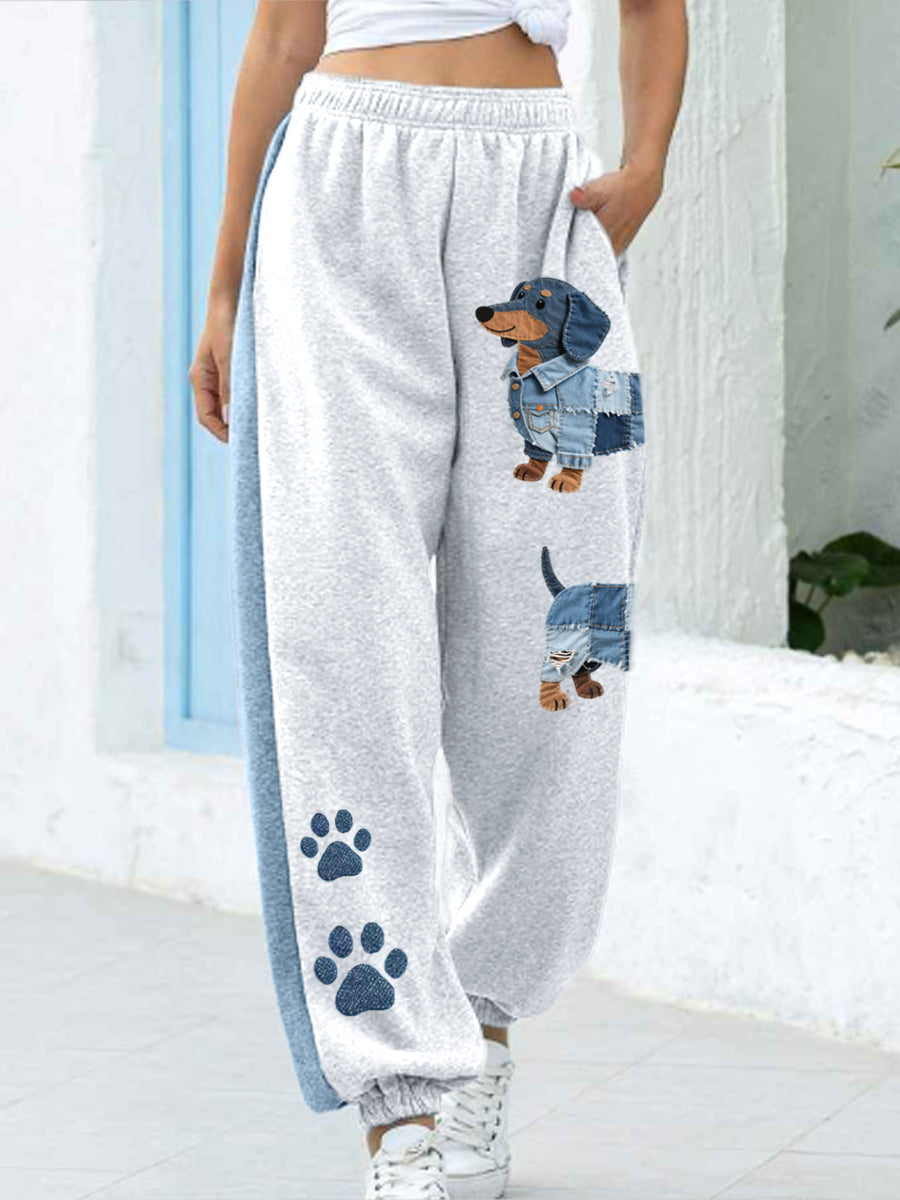 Canela - Denim Naisten Patchwork ja Koira Kuvio